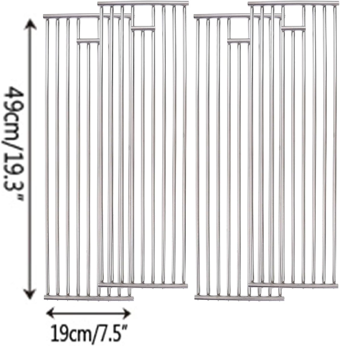 4Pcs Stainless Steel Grill Grate 19 1/4 x 7.5 Inch