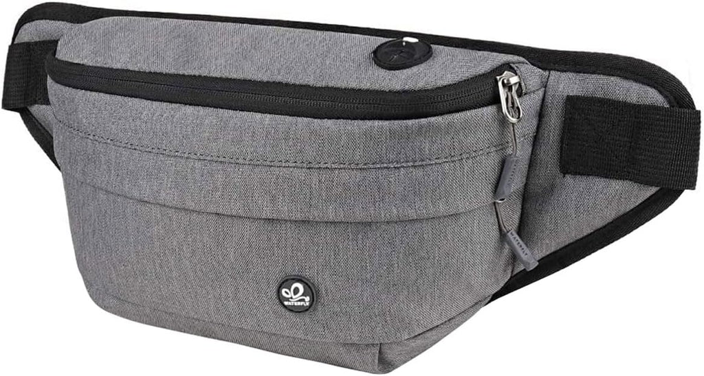 WATERFLY Fanny Pack Waist Bag: Large Crossbody Fannie Bum Belt Bag Hip Phanny Pack for Men Women Outdoor Sport Hiking Traveling Walking