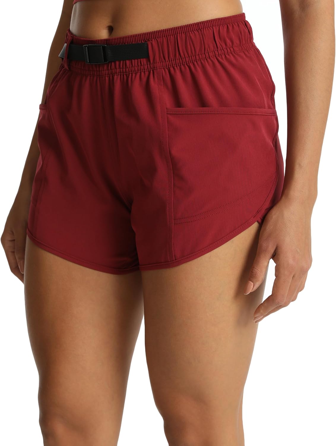 Women's Athletic Hiking Shorts with Liner Quick-Dry Workout Running Shorts