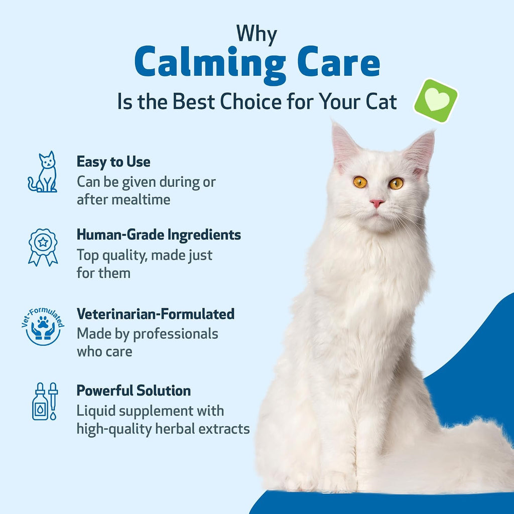 Pet Wellbeing Calming Care for Cats - Stress Support & Relaxation, 2 oz