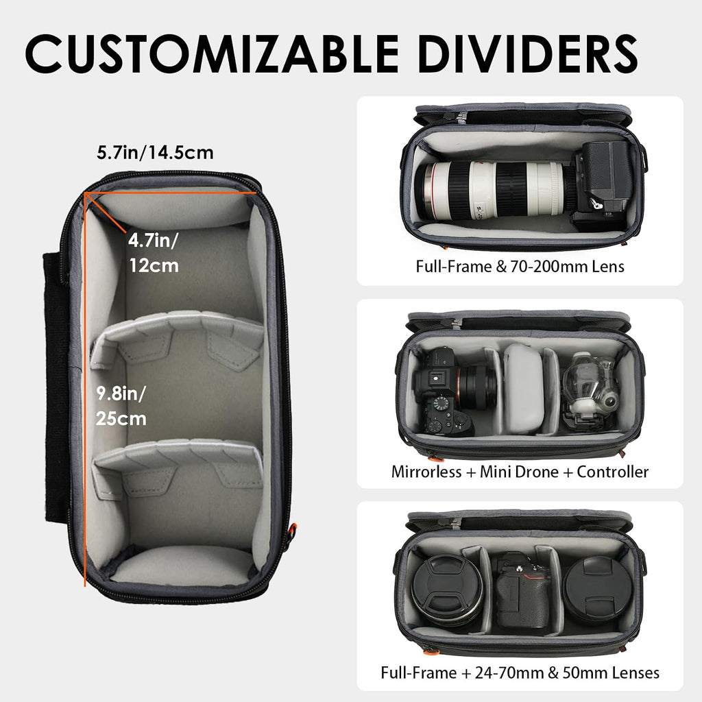 TARION Padded Camera Insert Bag Protective Framed DSLR Inner Case Organizer