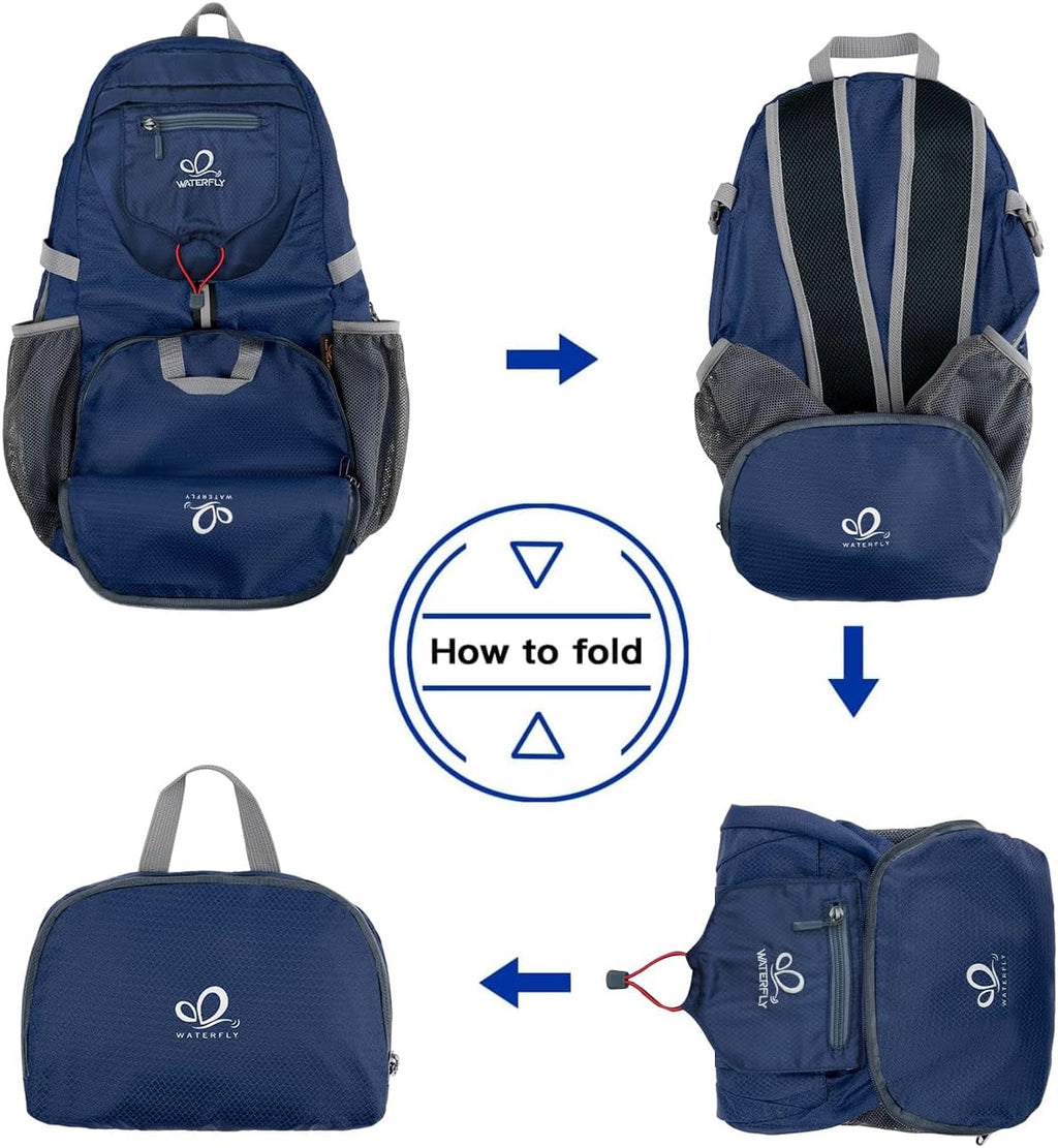 WATERFLY Small Lightweight Packable Backpack: 20l Hiking Daypack Man Woman