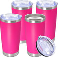 20oz Tumbler Stainless Steel Tumbler Coffee Tumbler with Lid Hot Pink, 4P