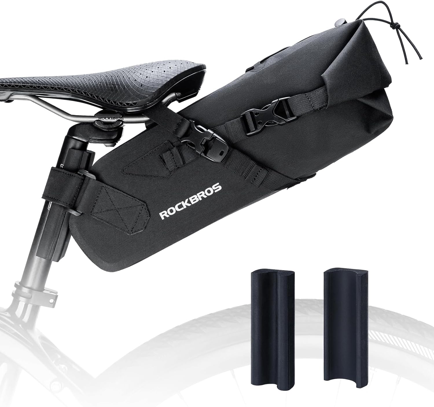 ROCKBROS Bike Saddle Bag Bikepacking Bag Large Capacity Bicycle Seat Bag