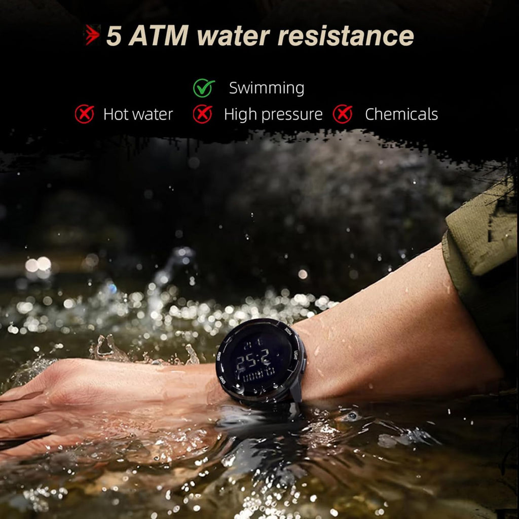 Digital Watch for Men Tactical Military Waterproof Sports Wristwatch Nylon
