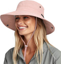 FURTALK Sun Hats for Women Ponytail Wide Brim Summer Packable Cowboy Hat