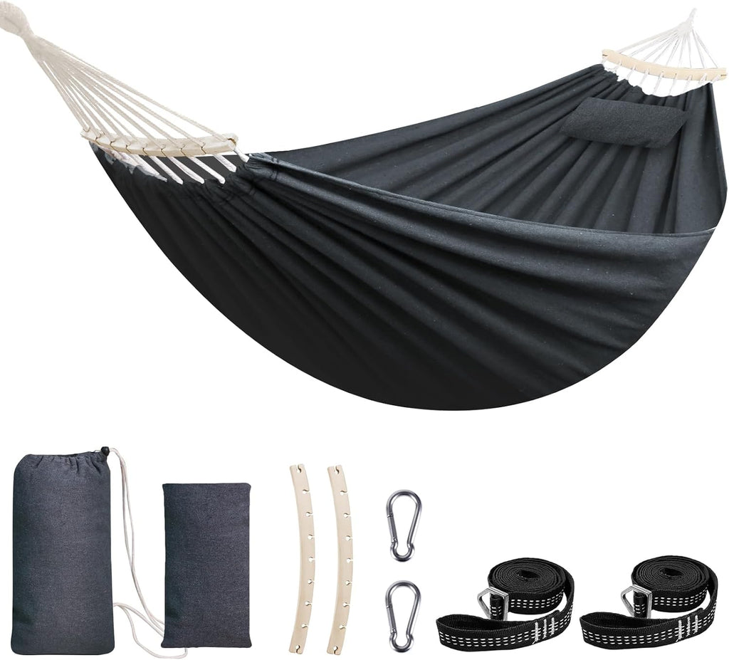 Chihee Cotton Hammock 8.9x4.9ft Holds Up to 660lbs Prevents Side-Tipping