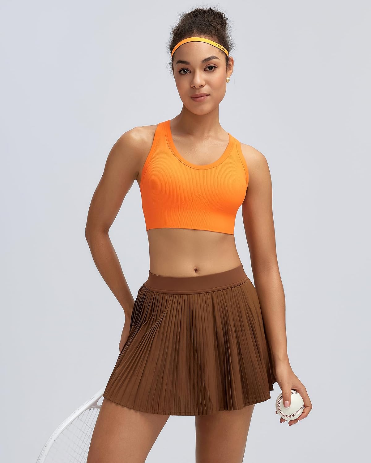 RUNNING GIRL Sports Bra for Women High Support, Criss-Cross Back Padded Strappy Sports Bras Yoga Bra with Removable Cups