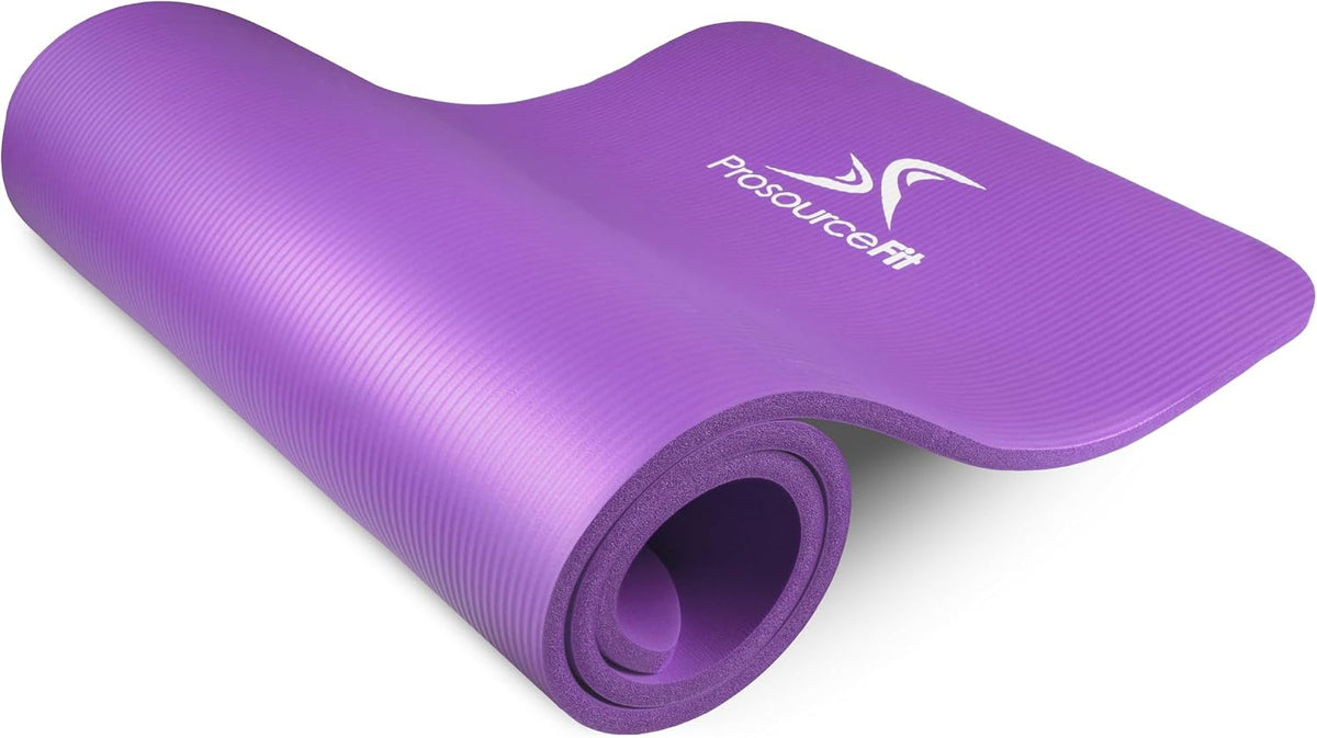 ProsourceFit Extra Thick Yoga and Pilates Mat, 71-inch Long High Density Exercise Mat with Comfort Foam and Carrying Strap