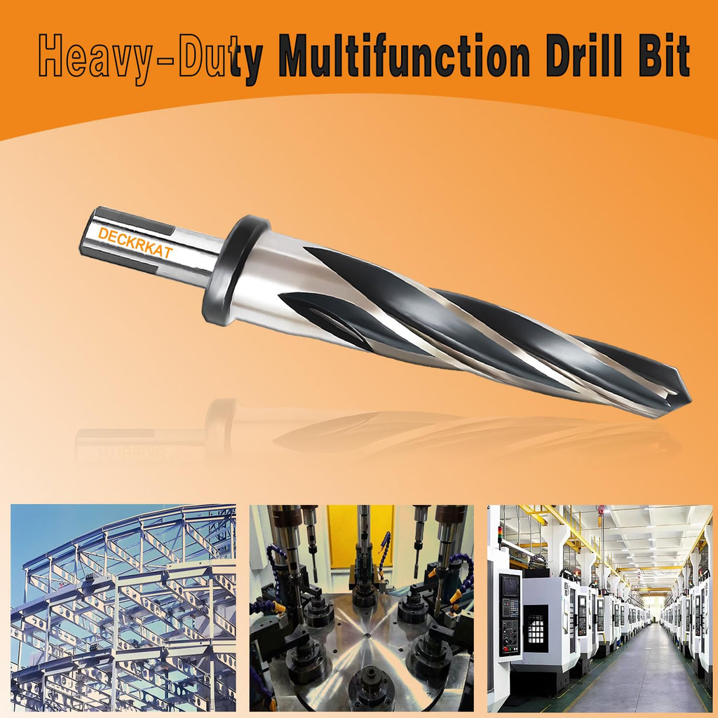 1" Reamer Drill Bit for Metal, M2 HSS Taper Reamer for Steel, Alloy, Wood, Plastic to Align, Enlarge Holes – 5-Spiral Flutes, 1/2" Non-Slip Shank, 25mm Car Reamer, Bridge Construction Reamer.