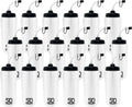 50 Strong | Hockey & Lacrosse Straw Water Bottles, 18-Pack, 1 Liter