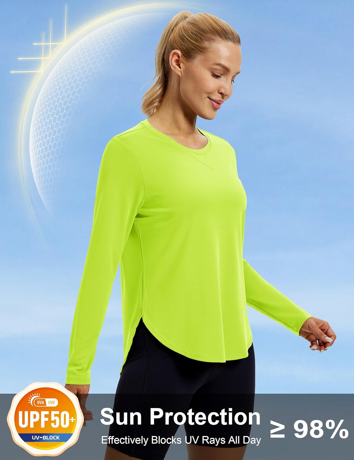 MAGCOMSEN Women's UPF 50+ Long Sleeve Shirt Moisture Wicking Top for Hiking