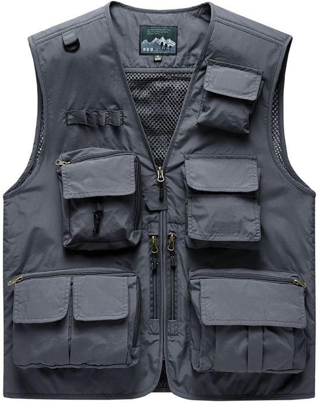 AOTORR Mens Outdoor Work Safari Cargo Photo Travel Fishing Vests for Men with Multi-pockets