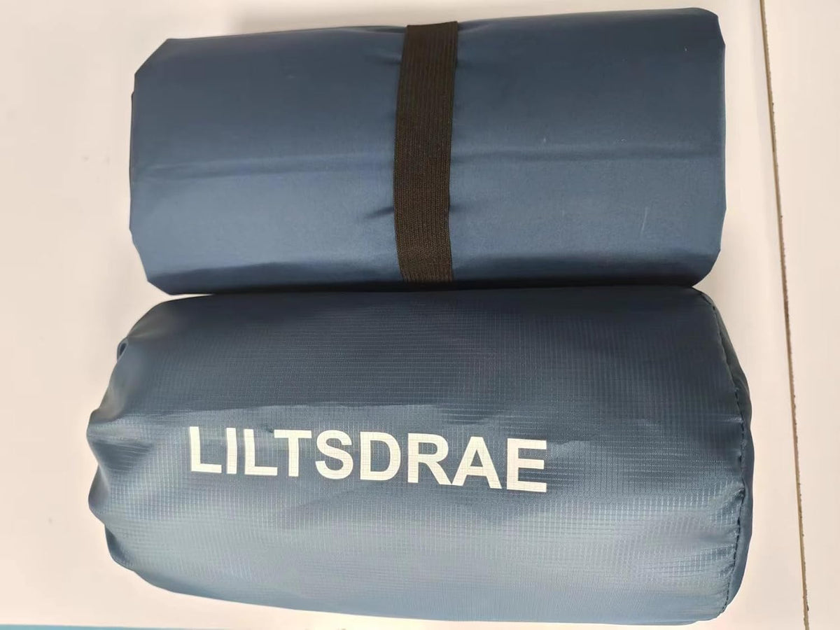 LILTSDRAE Camping Sleeping Pads，Extra Thick 5 Inch Inflatable Sleeping Mat with Pillow Built-in Pump，Oversized Mattress Super Portable Backpacking Sleeping Pad (Green, Single)