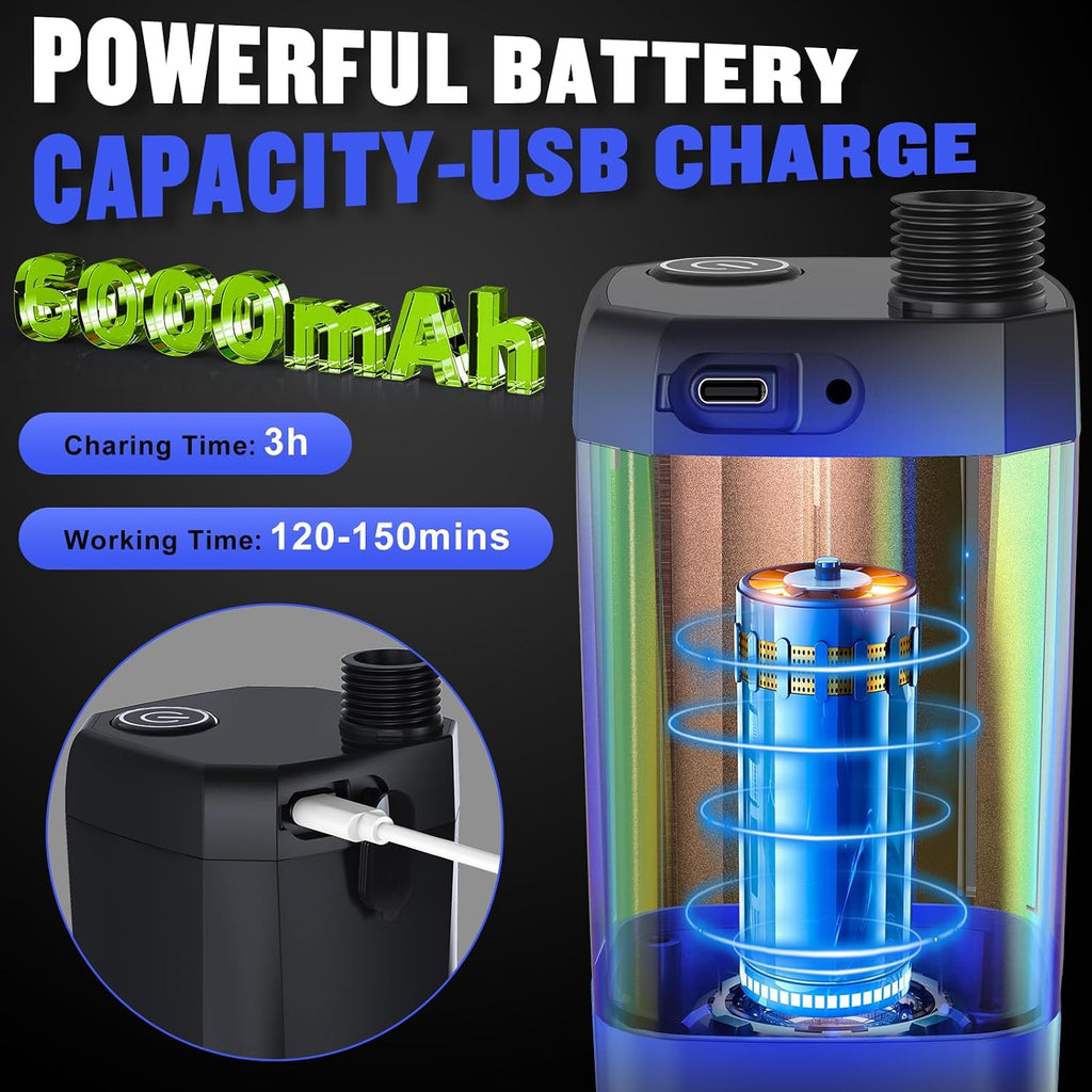 Spopal Portable Shower for Camping, [Long-Lasting] 6000mAh Rechargeable