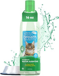 TropiClean Fresh Breath Water Additive for Cats, Cat Breath Freshener, 16oz