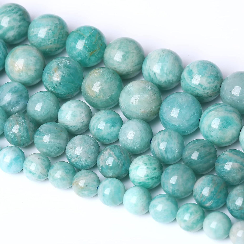 10MM 36PCS Natural Stone Amazonite Gemstone 2A Grade Crystal Loose Beads for Jewelry Making DIY Bracelet Necklace 1 Strand