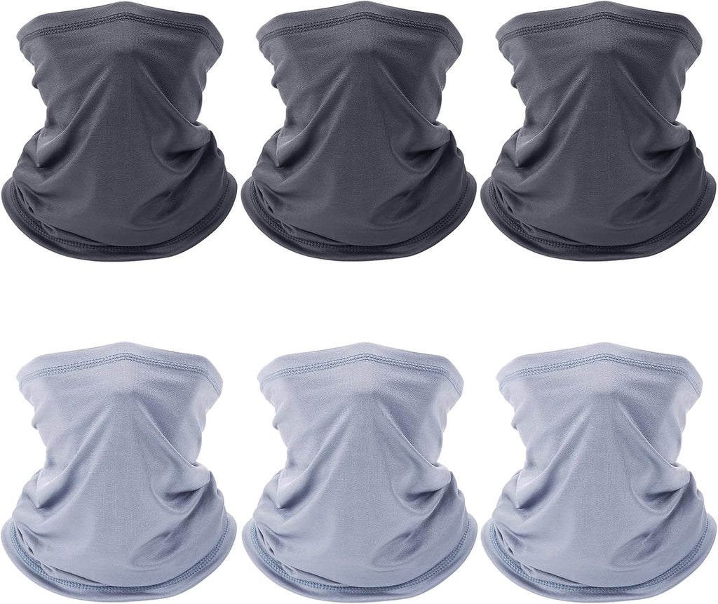 PAETAE 6 Pack Neck Gaiter, Gator Summer UV Dust Mask Cooling Neck Gaiters