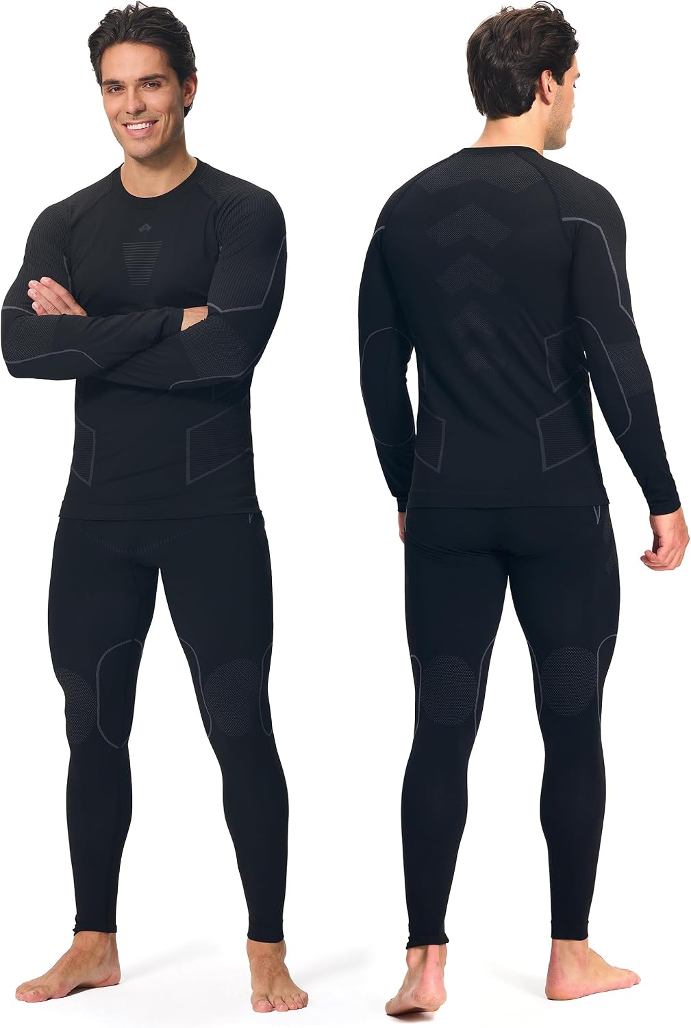 Pioneer Camp Thermal Underwear for Men Long Johns Quick Drying Top and Bottom Set Warm Base Layer Mens Cold Weather Skiing