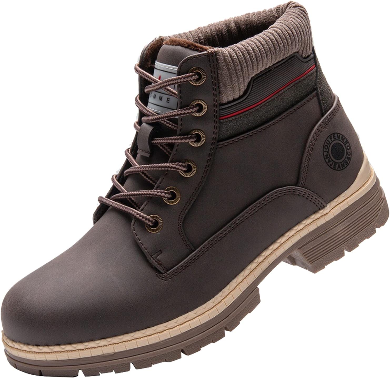 ANJOUFEMME Outdoor Hiking Boots for Women Waterproof - Womens Ankle Boots Lightweight Snow Winter Boots for Trekking Walking