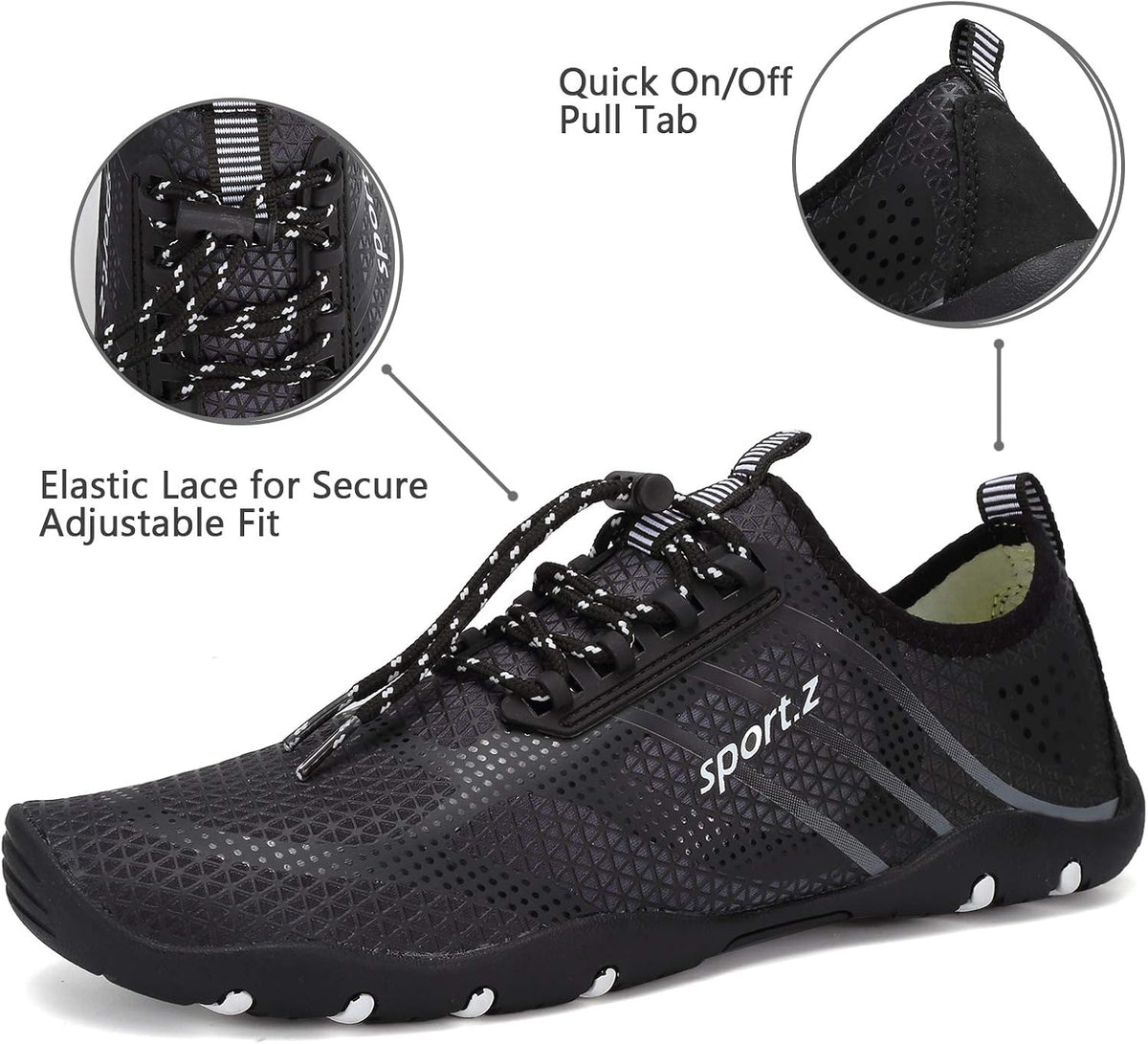 WateLves Water Shoes Mens Womens Barefoot Beach Swim Shoes Quick-Dry Aqua Socks Pool Shoes for Surf Yoga Water Aerobics