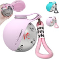 2-in-1 Portable Dog Water Bottle for Small Dogs - Leak-Proof & Compact Dog Travel Water Bottle -Stainless Steel Bottle & Silicone Bowl - Ideal for Walking, Hiking & Travels (10 fl oz, Pink)