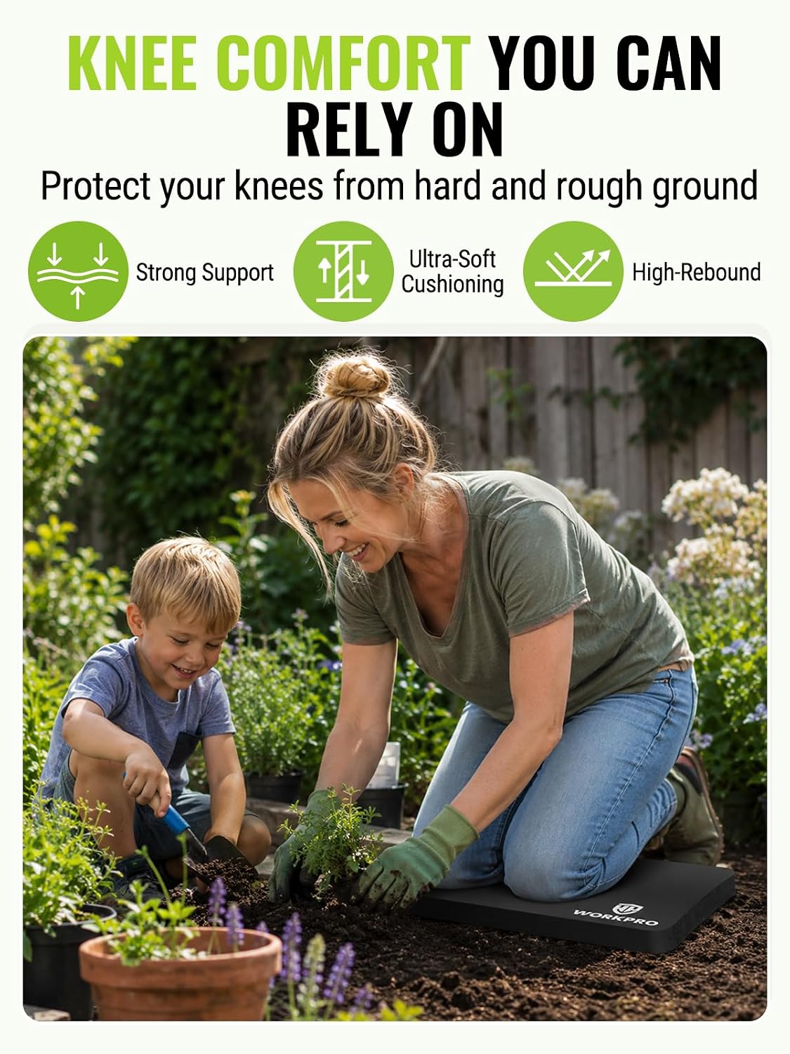 WORKPRO Extra Thick Kneeling Pad, Soft NBR Foam Cushioning for Knees