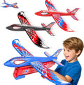 3 Pack Foam Airplane Launcher Toys for Kids ages 4-8, 13.2" LED Glider