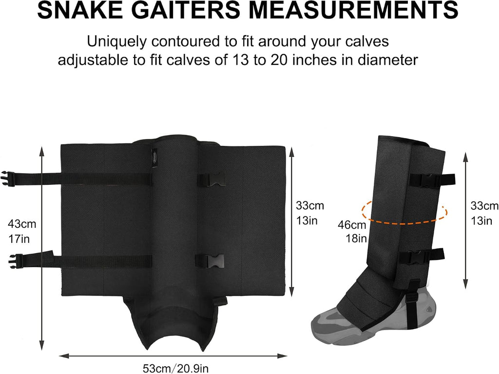 MDSTOP Snake Gaiters Leg Guards, Waterproof Snake Guards, Adjustable Snake Bite Protection for Lower Legs, Snake Chaps for Men & Women, Snake Proof Gaiters for Hunting,Outdoor and Farm Working