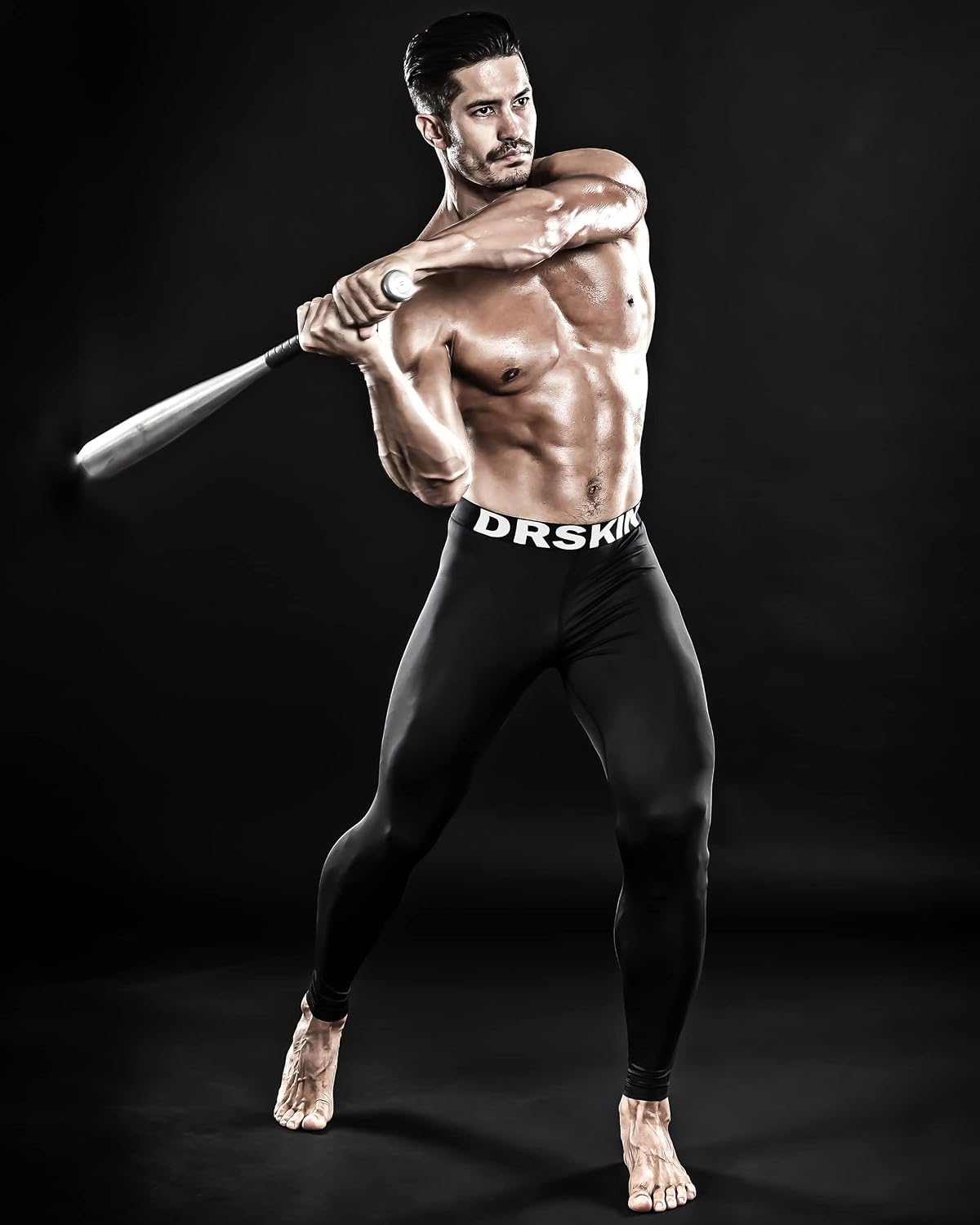 DRSKIN Men’s Compression Pants (5/4/3 Pack) Quick Dry Tights Leggings Sports Baselayer Running Gym Workout