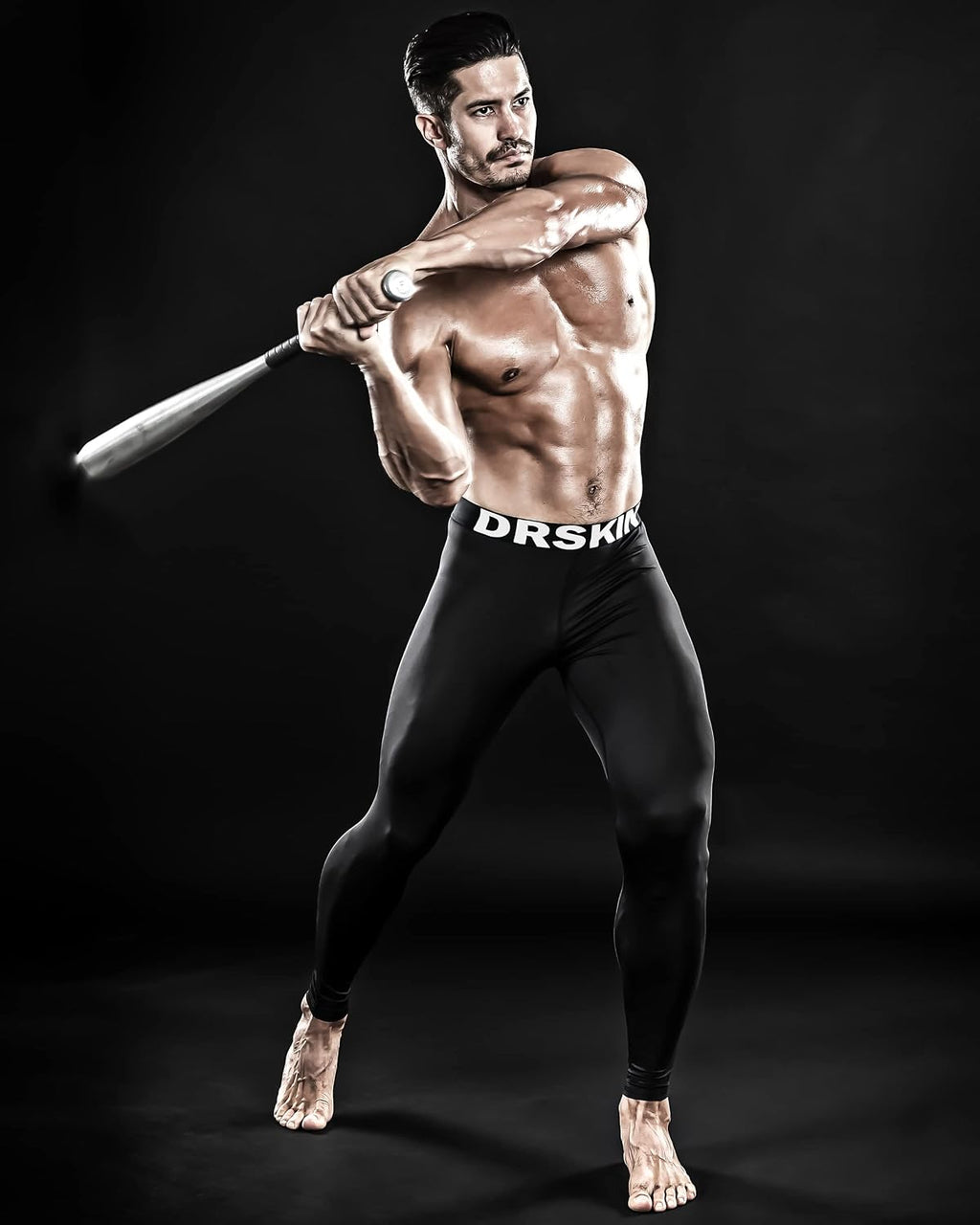 DRSKIN Men’s Compression Pants (5/4/3 Pack) Quick Dry Tights Leggings Sports Baselayer Running Gym Workout
