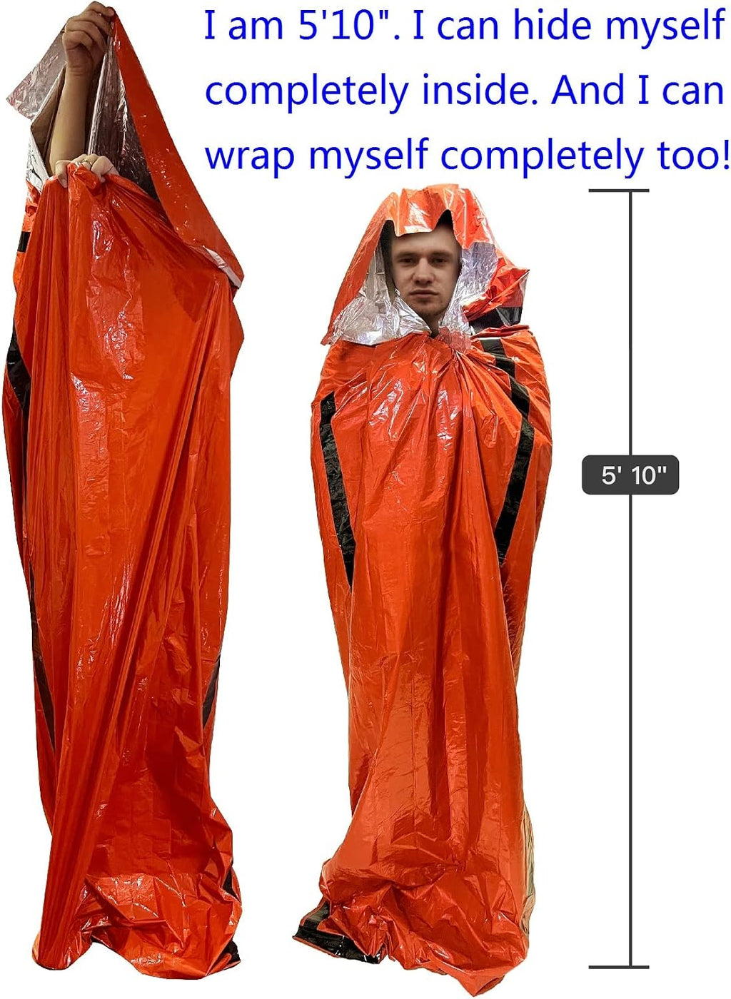 Emergency Sleeping Bags 2 Pack | Portable Emergency Blanket Survival Gear