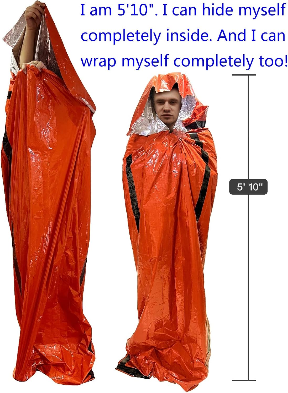 Emergency Sleeping Bags 2 Pack | Portable Emergency Blanket Survival Gear