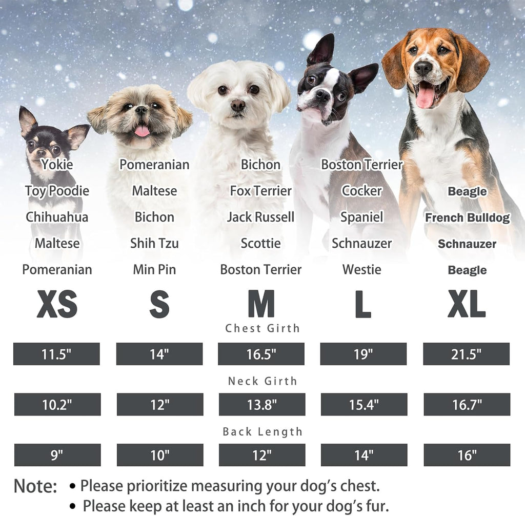 SCENEREAL Winter Dog Vest Coat with Built-in Harness