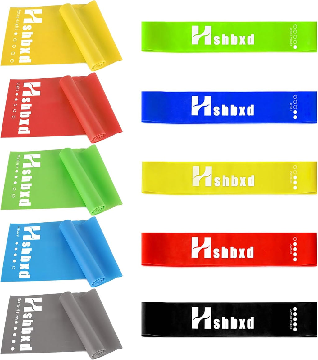 Resistance Bands Set for Physical Therapy, Rehab, Yoga and Pilates