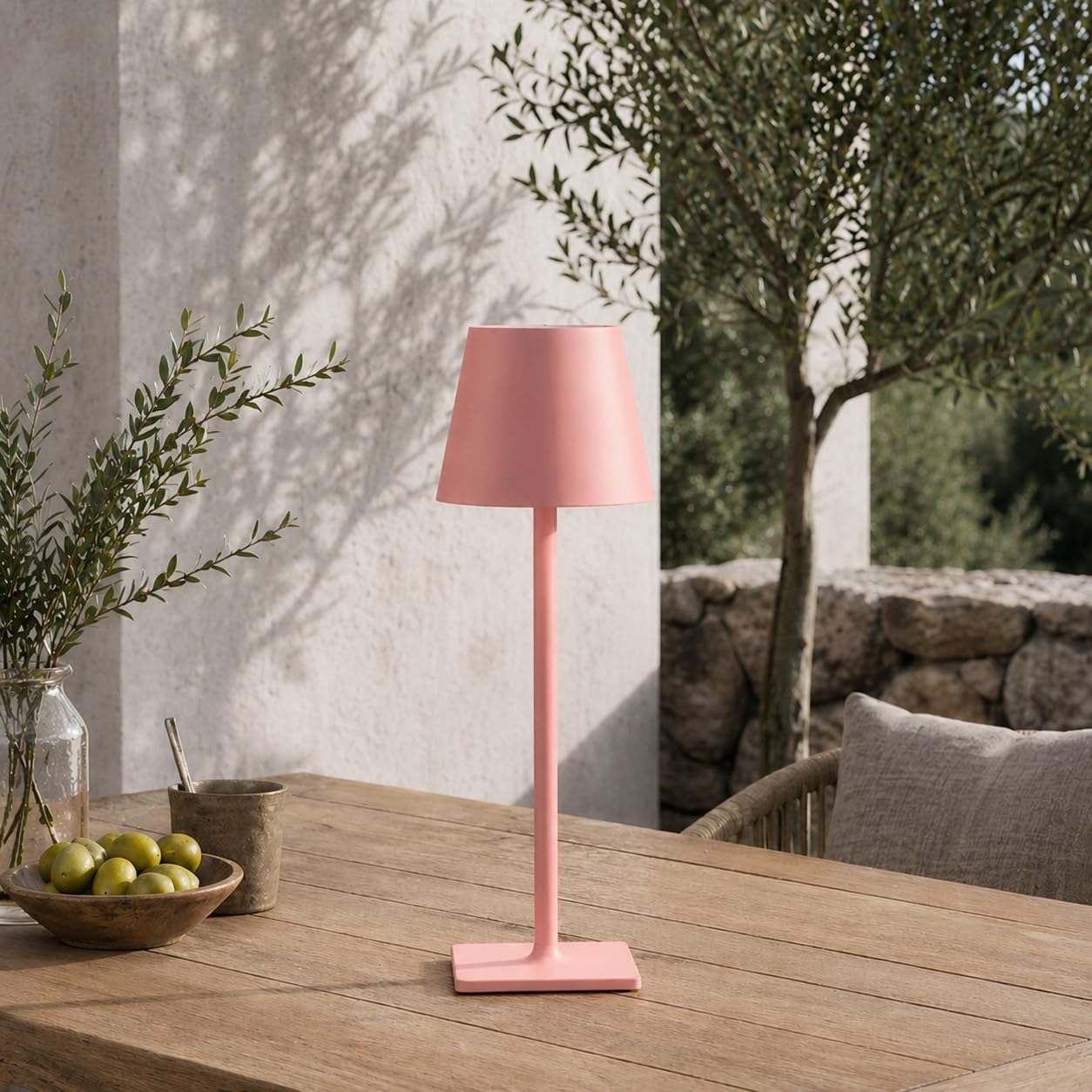 Yogaret Pink Cordless Table Lamps, 6000mAh Rechargeable Battery, 2 Pack