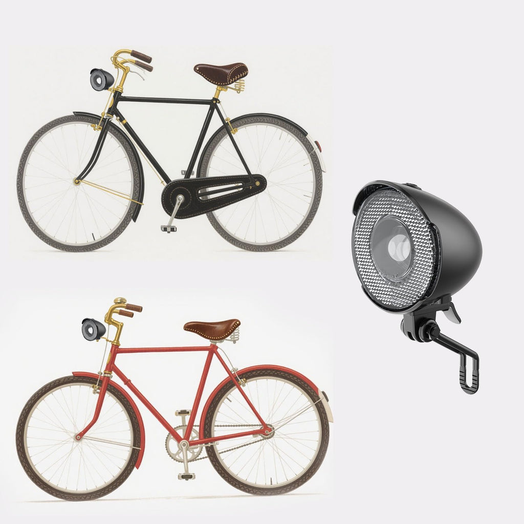 Retro Vintage Bike Front Light New Version 350Lumen High-Brightness Headlights IPX6 Waterproof Classic Retro Night Riding Safety Bicycle Headlights with Bracket