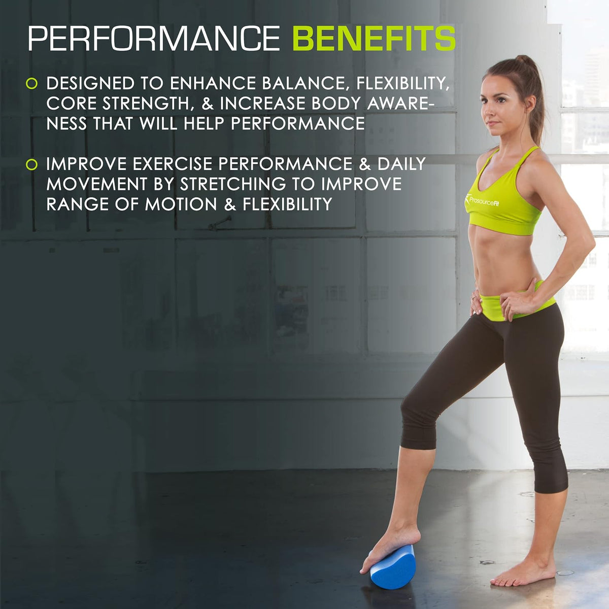 ProsourceFit Flex Foam Rollers for Muscle Massage, Physical Therapy, Core & Balance Exercises Stabilization