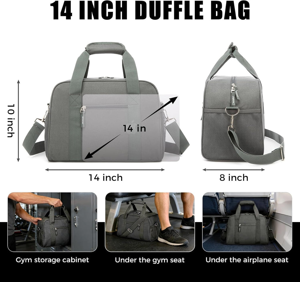 Searock 14-Inch Small Gym Bag for Men & Women, Mini Duffle Bag for Travel