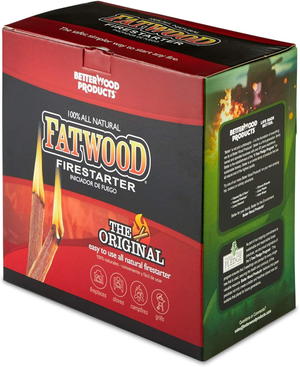 Better Wood Products Fatwood Fire Starter Burlap Bag, 10 Pound, 2-Pack