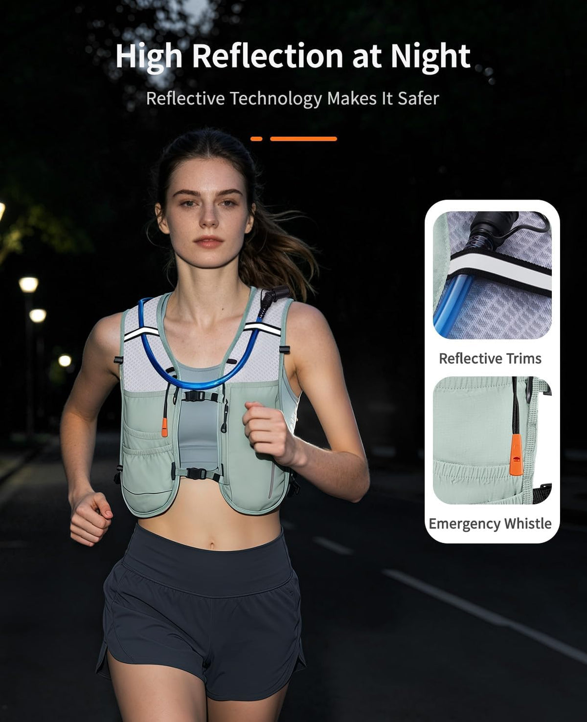 ECOHUB Lightweight Hydration Vest Water Backpack with 2L Water Bladder