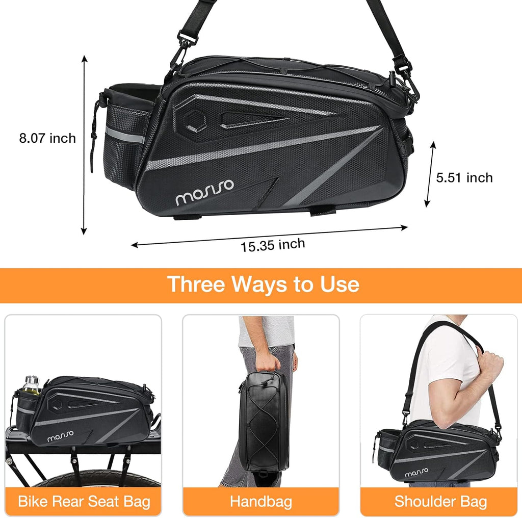 MOSISO Bike Rack Bag, Waterproof Bike Rear Rack Handbag Bicycle Trunk Bag