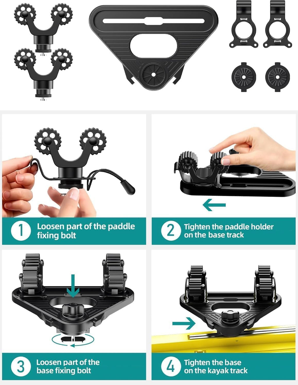 Kayak Paddle Holder, Multi-Functional Kayak Paddle Holder