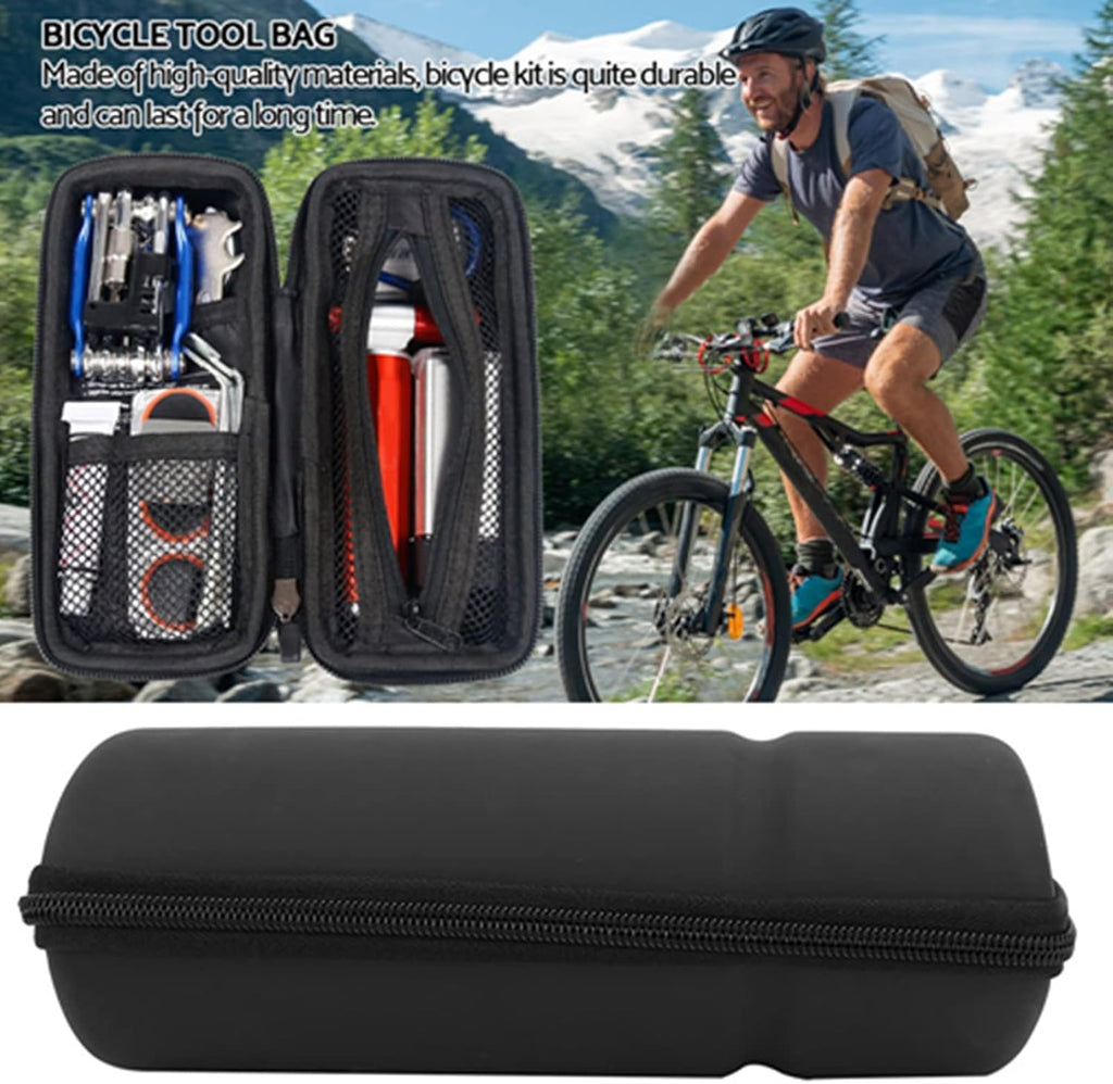 Bicycle Tool Storage Bag, Bike Repair Tool Pod with Sealed Zipper, Bike Tire Repair Kit Bag for Bicycle Water Bottle Cage, Maintenance Kit for Cycling, MTB, Mountain, Road Bicycle