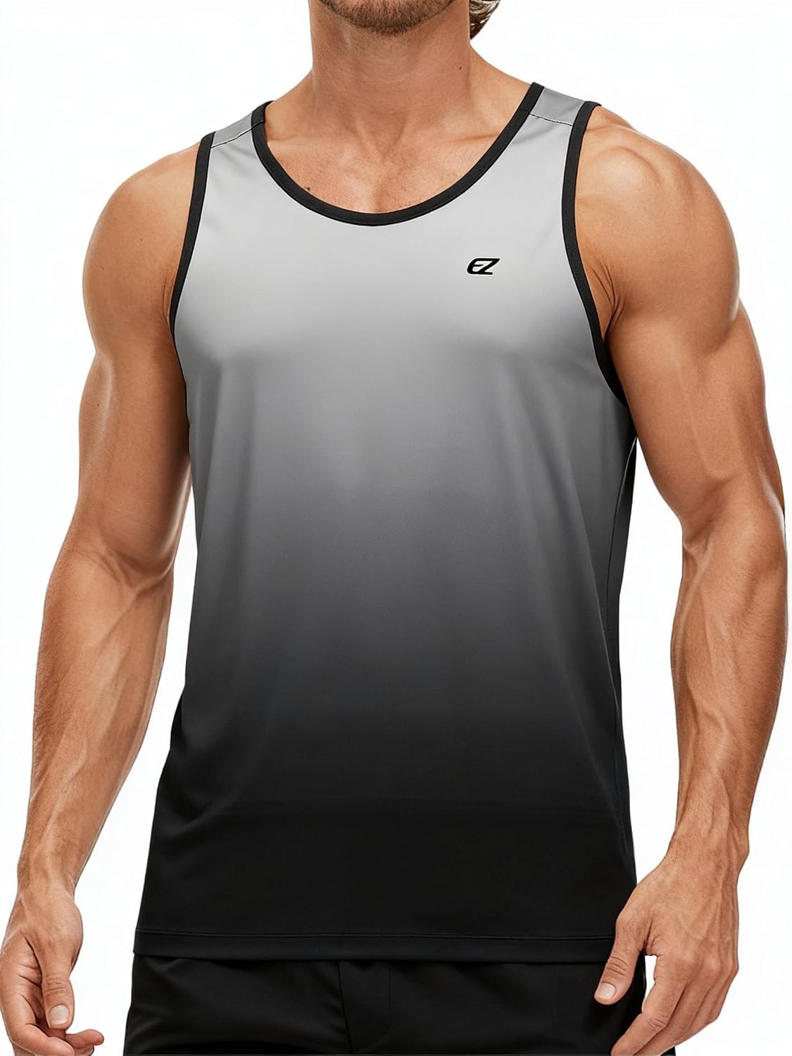 EZRUN Men's Quick Dry Workout Tank Top UPF 50+ Sweat-Wicking Gym Shirt