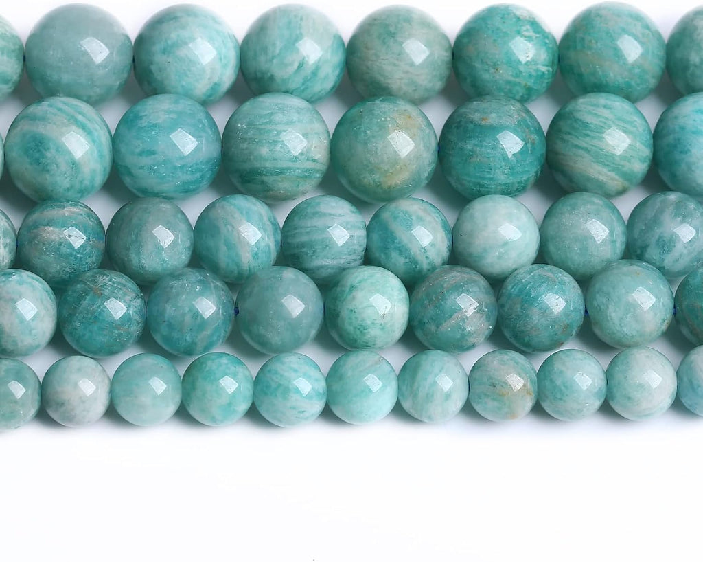 10MM 36PCS Natural Stone Amazonite Gemstone 2A Grade Crystal Loose Beads for Jewelry Making DIY Bracelet Necklace 1 Strand