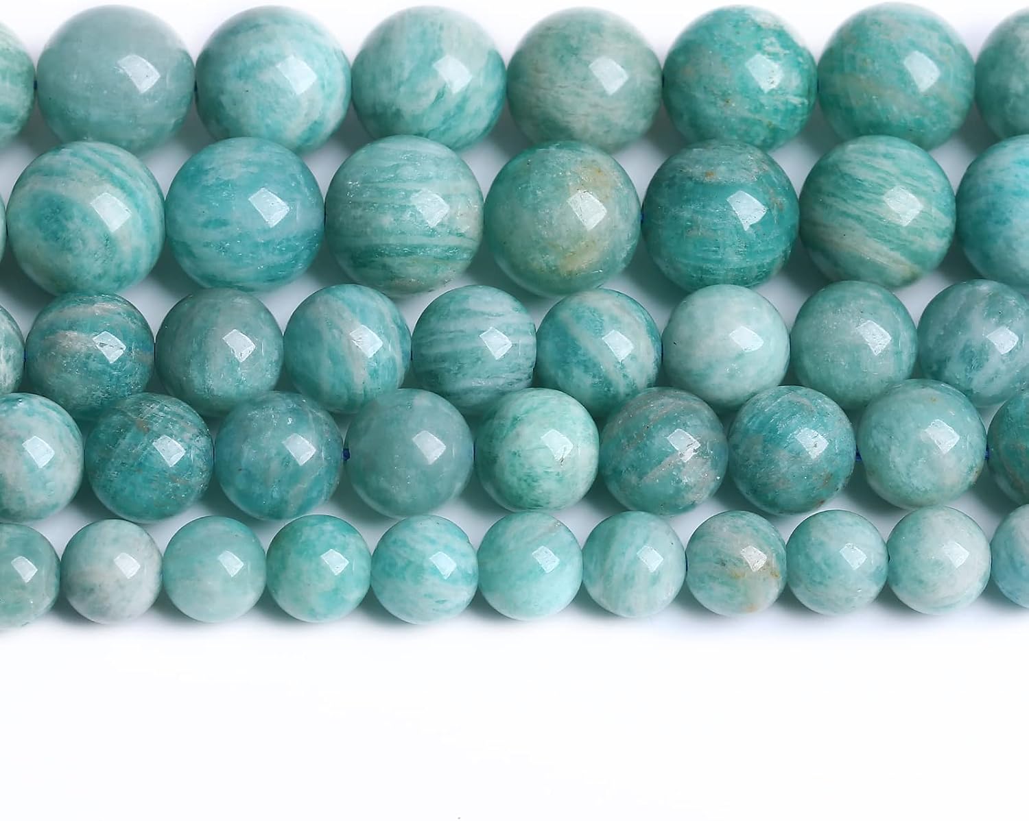 10MM 36PCS Natural Stone Amazonite Gemstone 2A Grade Crystal Loose Beads for Jewelry Making DIY Bracelet Necklace 1 Strand