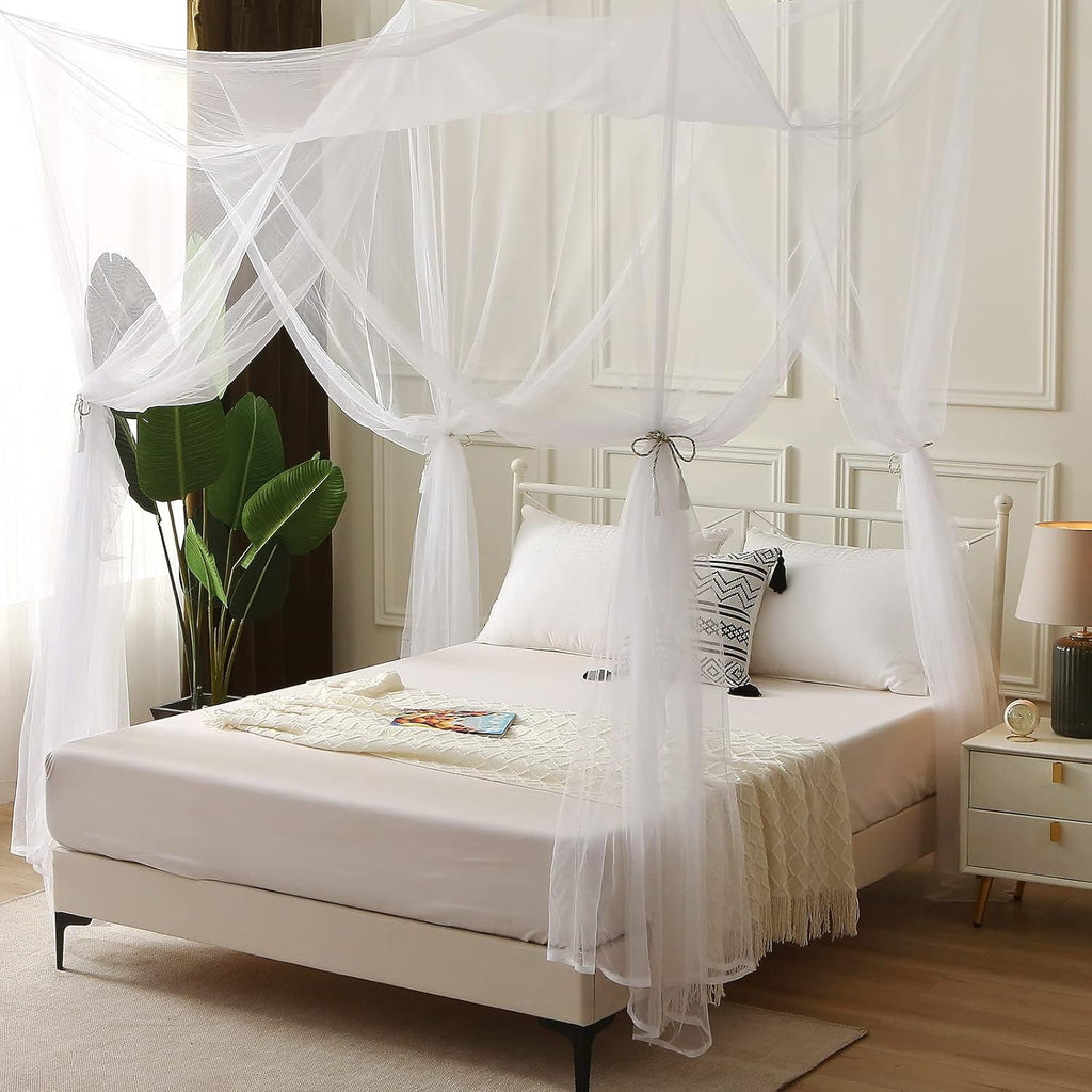Bed Canopy Curtains Mosquito Net Bed Canopy for Full Queen King Size Bed