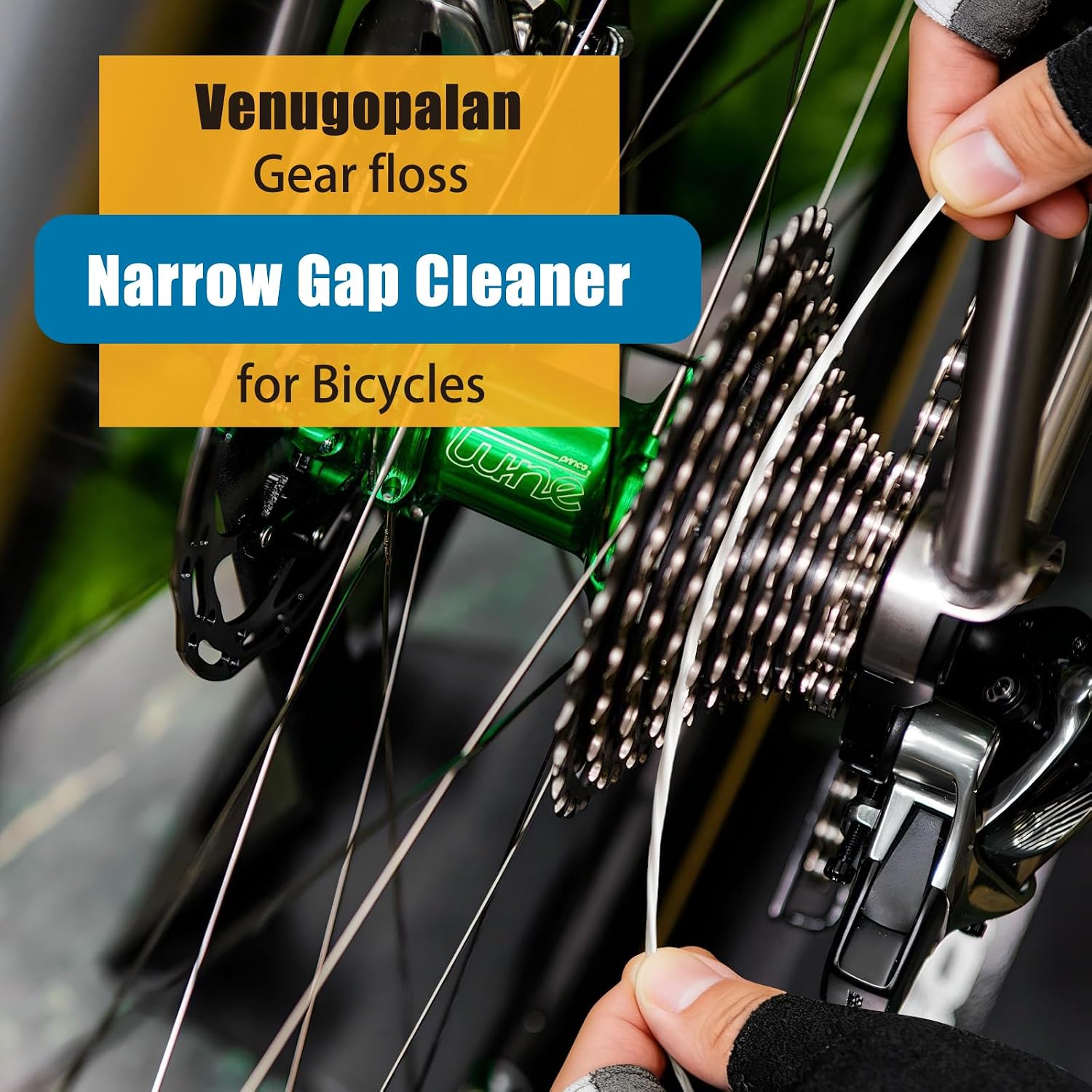 Bike Cleaning Kit Including Bicycle Chain Cleaner Degreaser, Chain Scrubber, Cycling Chain Lube, Cleaning Brush Tool, Gear Floss for Mountain Bike/MTB, Road Bike, Ebike and Trail Bikes