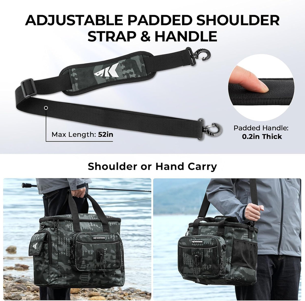 KastKing BaitSpace Tackle Bag with Removable Bait Binder, 4 Tackle Boxes